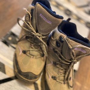 North side purple and tan hiking boot